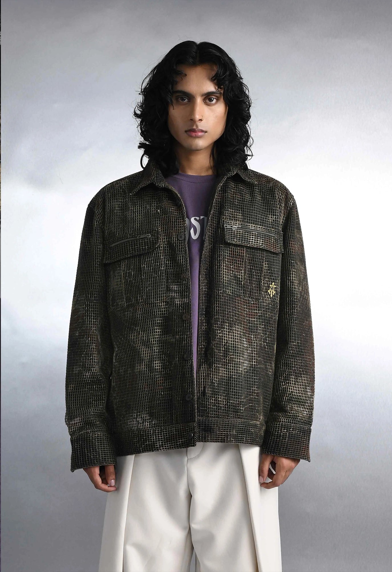 Mandrake Camo Net Trucker Jacket