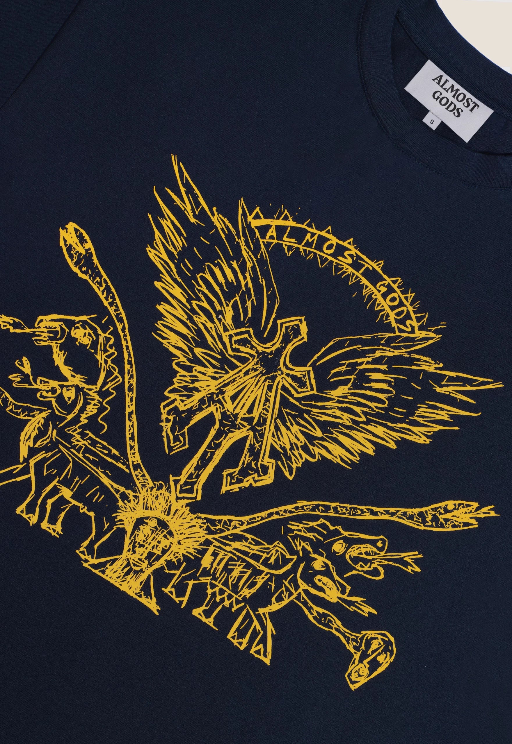 Wings Of Ascension Relaxed Tee In Navy