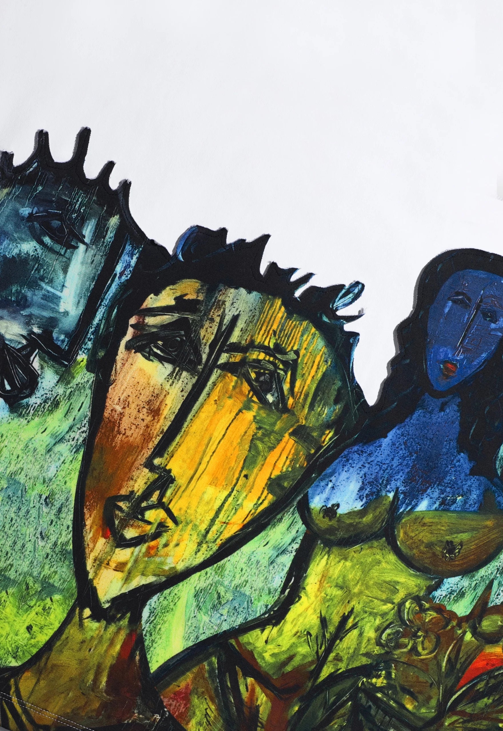 Painted Boxy Tee in White