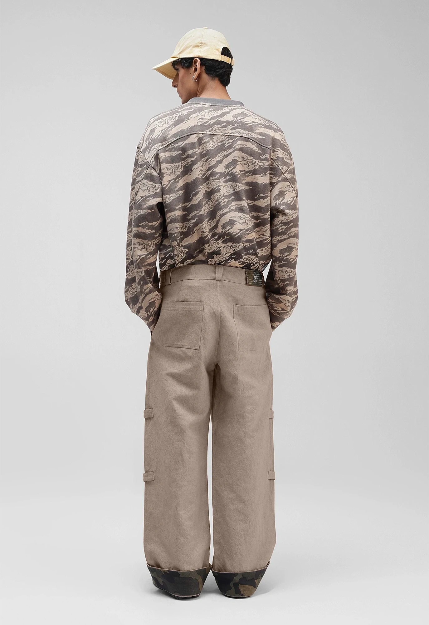 Panelled Pants In Sand