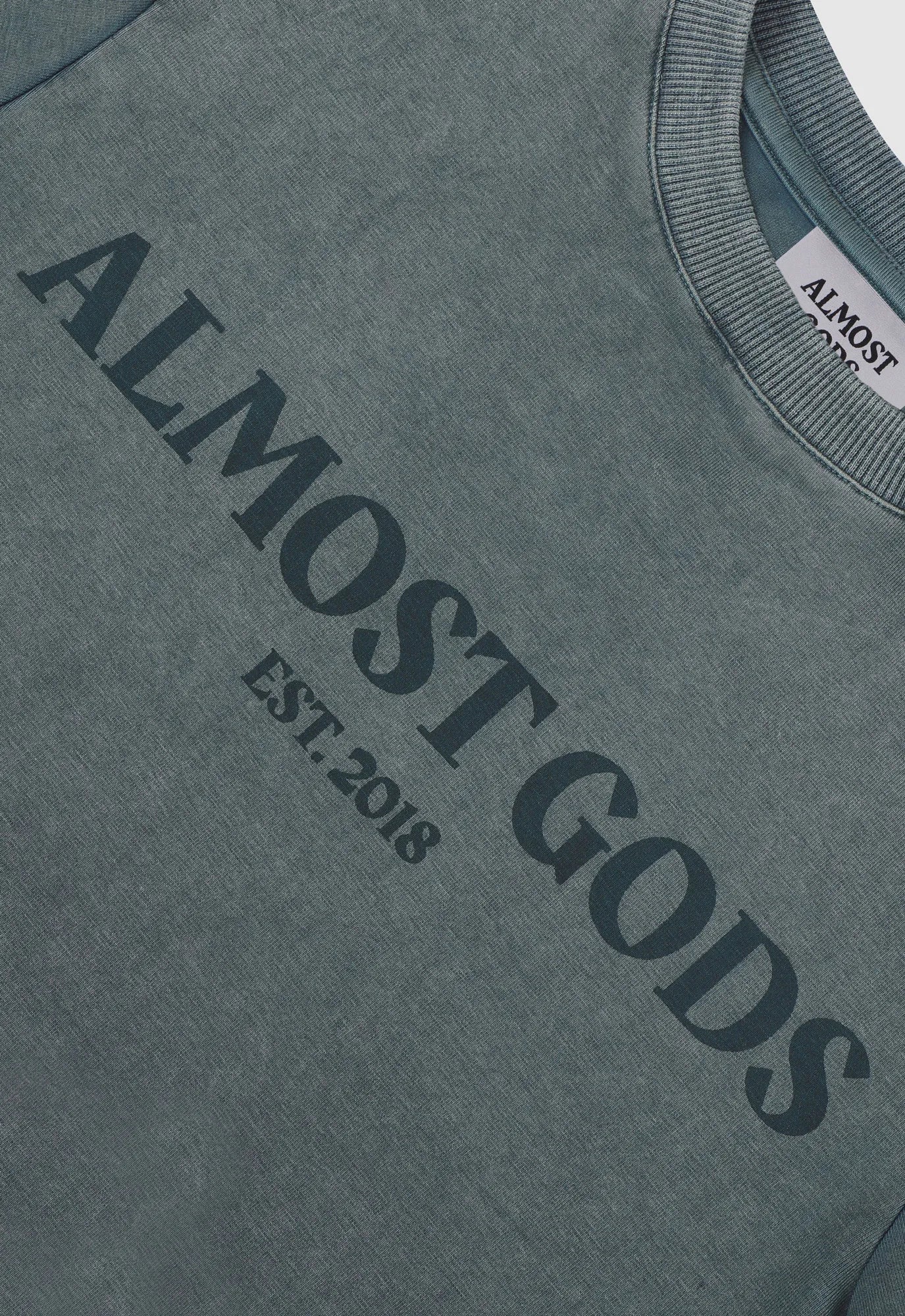 Stonewashed Logo Relaxed Tee In Granite