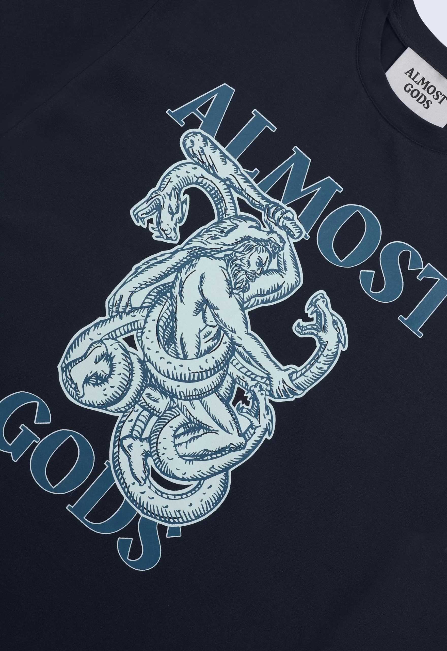 Hydra's Fury Relaxed Tee In Navy