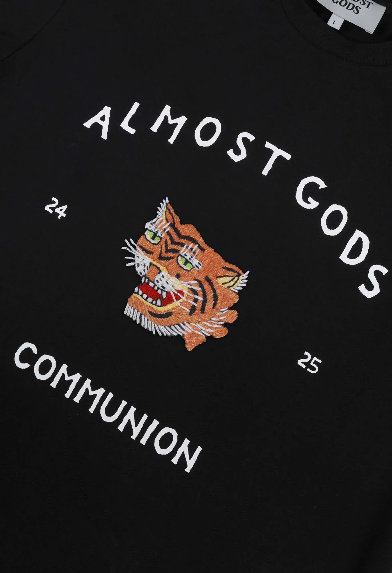 Saigon Hand Embroidered Relaxed Tee In Black