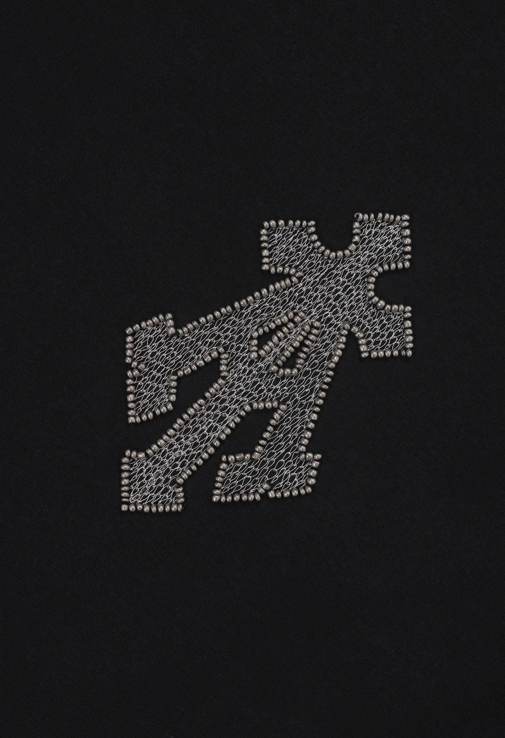 Alpha Cross Zari Embroidered Relaxed Tee