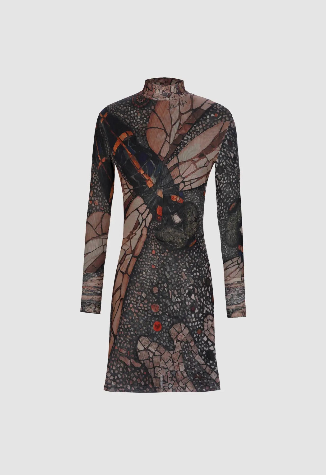 Dragonfly Knit Dress in Mesh