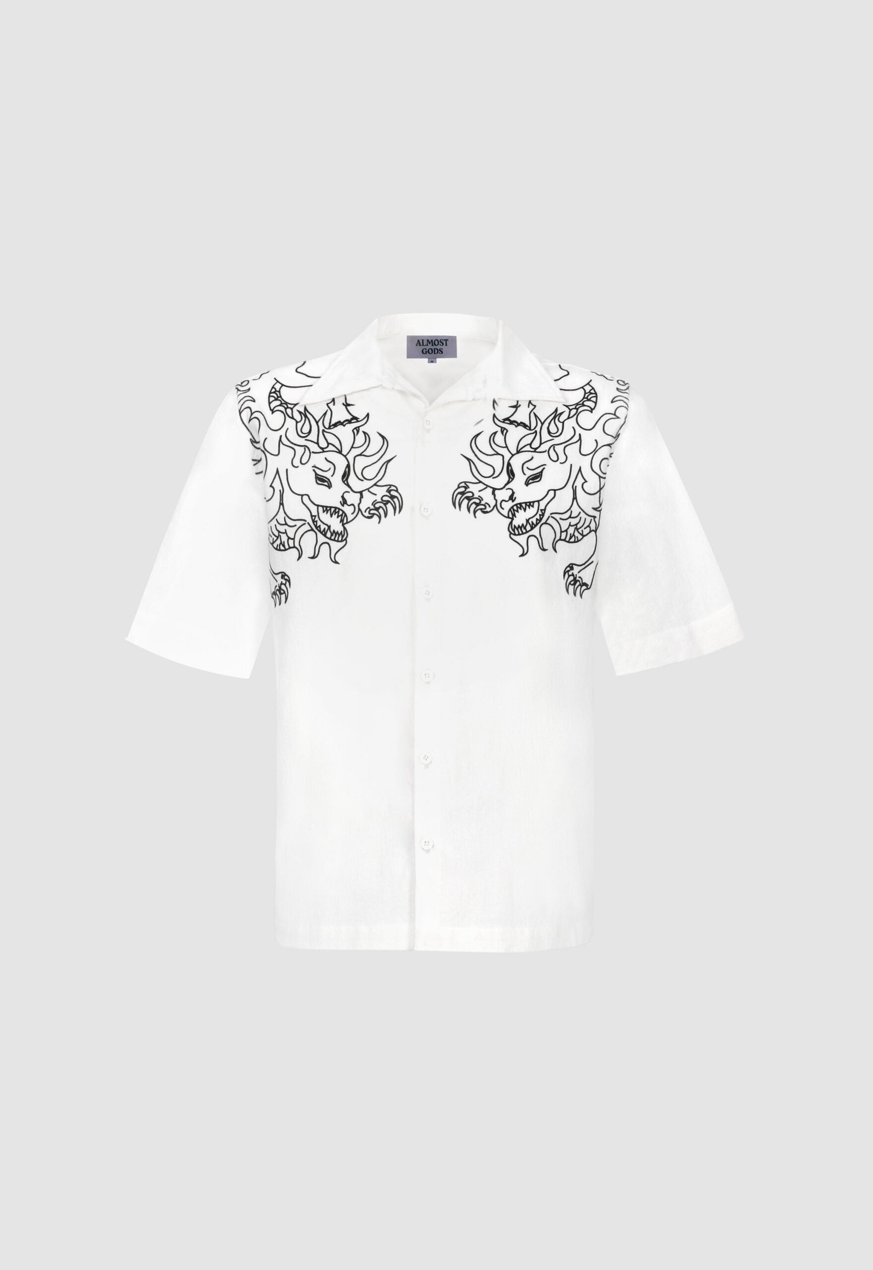 Leviathan Embroidered Shirt In White