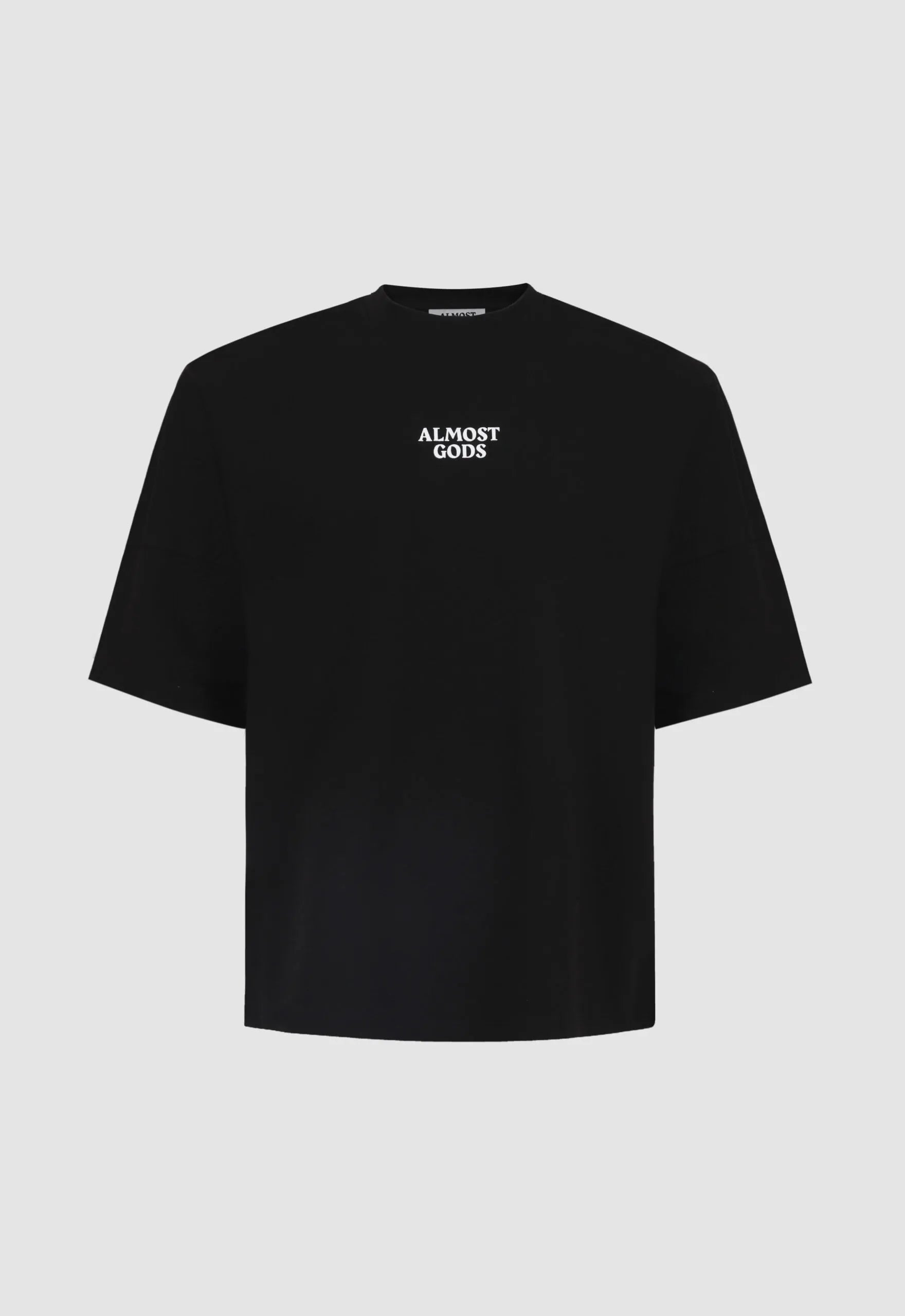 Logo Drop Shoulder Tee in Black