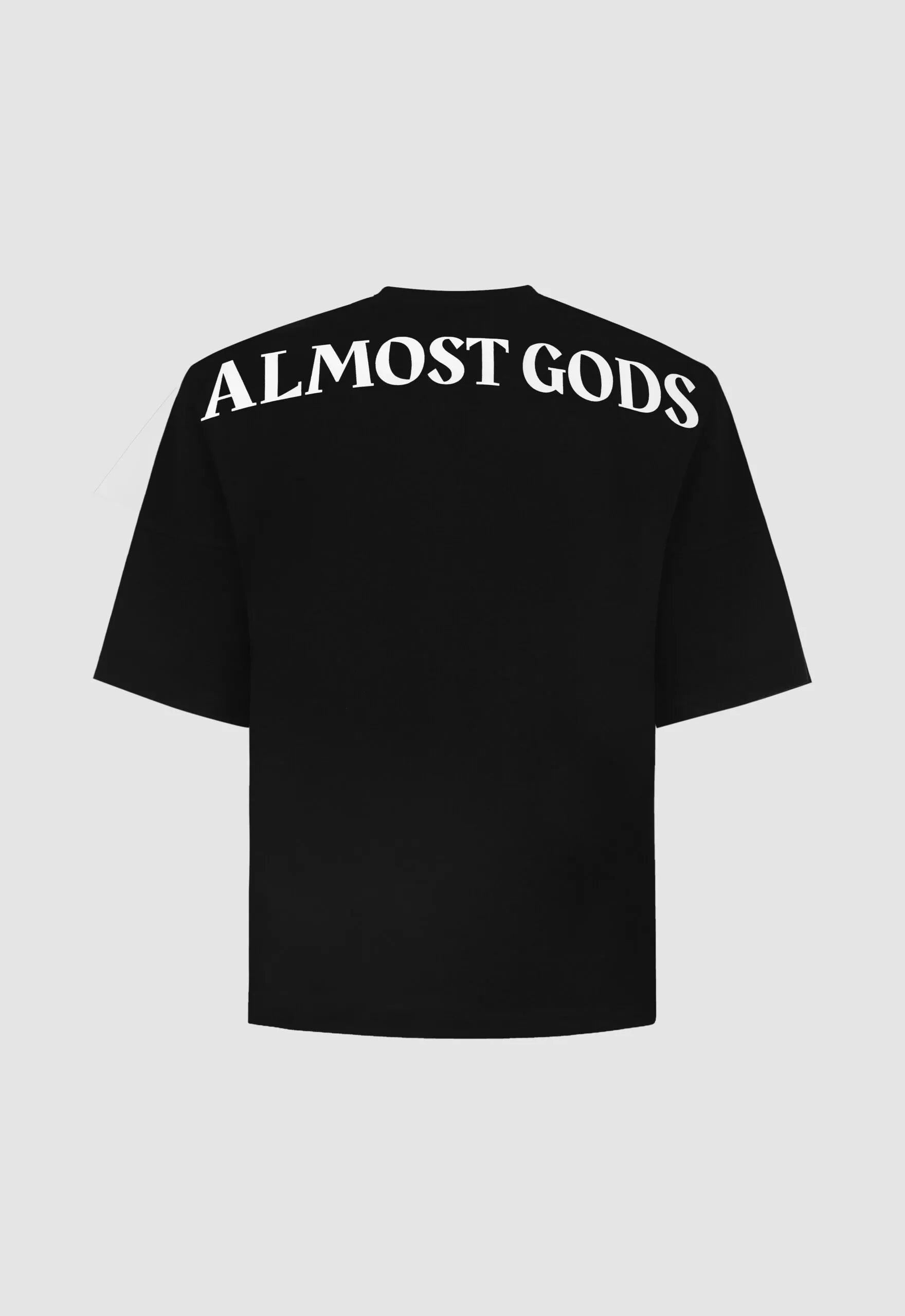 Logo Drop Shoulder Tee in Black