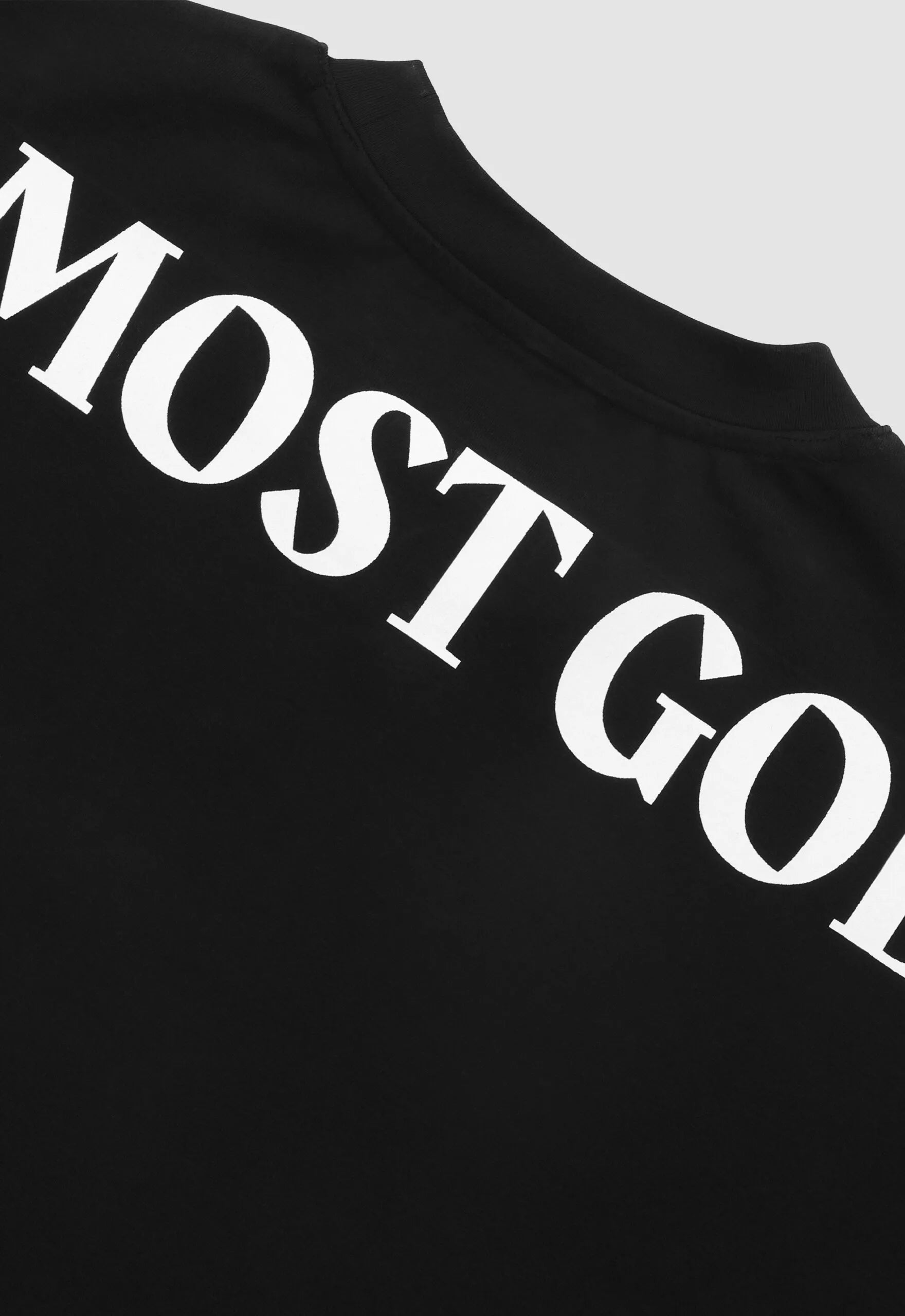 Logo Drop Shoulder Tee in Black