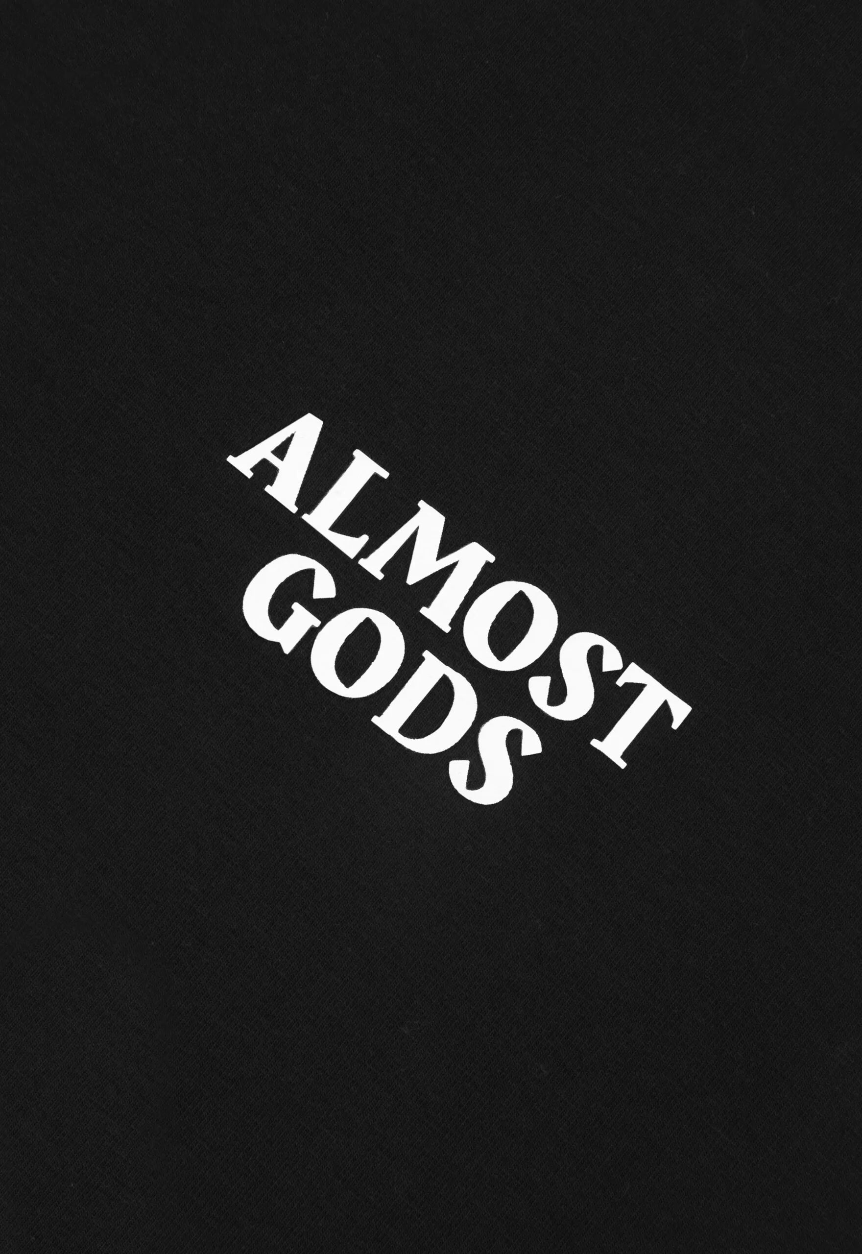 Logo Drop Shoulder Tee in Black