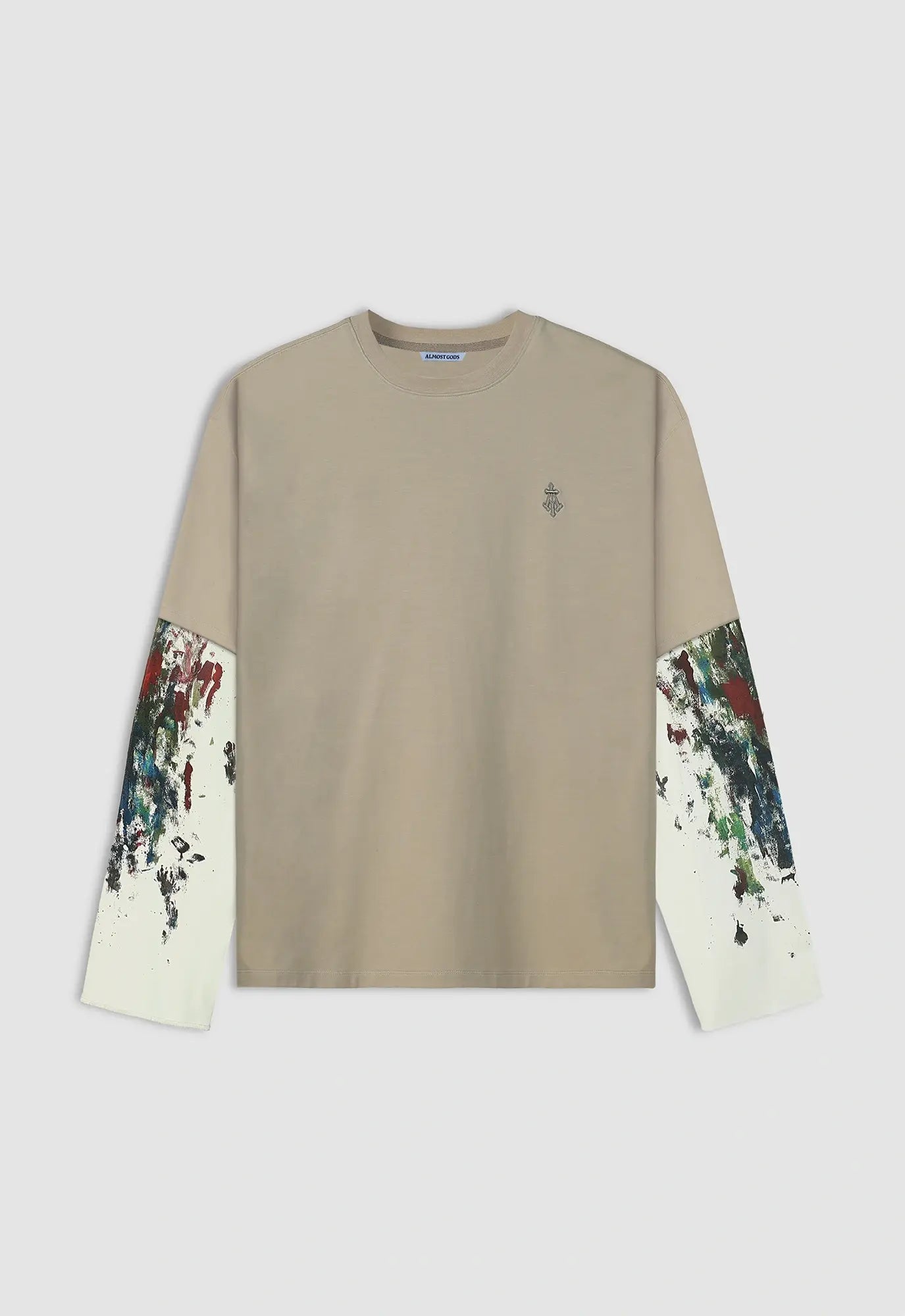 Paint Splatter Long Sleeve Oversized Tee