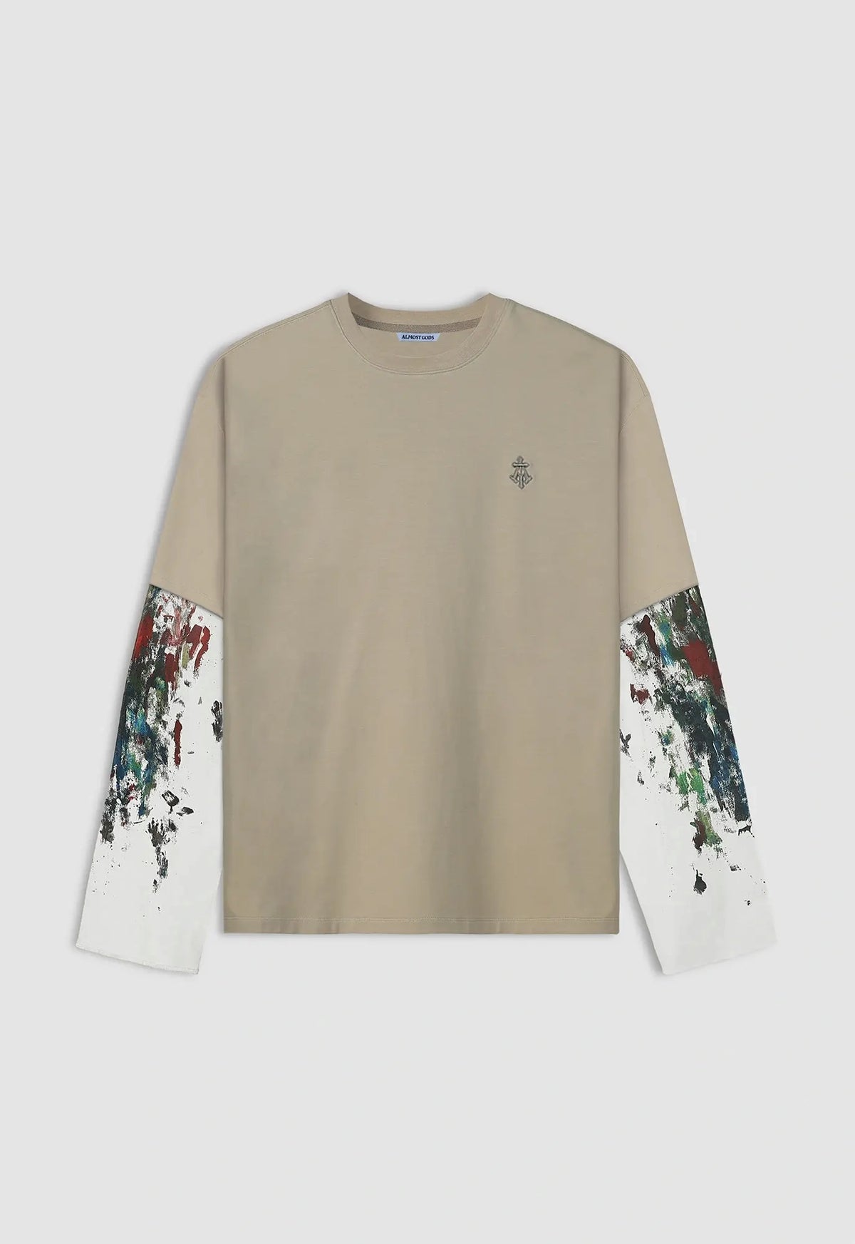 Paint Splatter Long Sleeve Oversized Tee