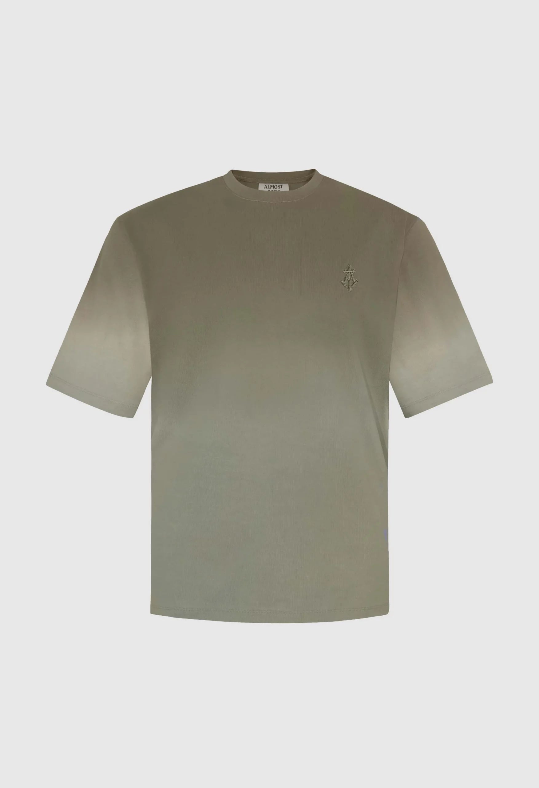 Alpha Cross Dip-Dye Relaxed Tee in Green