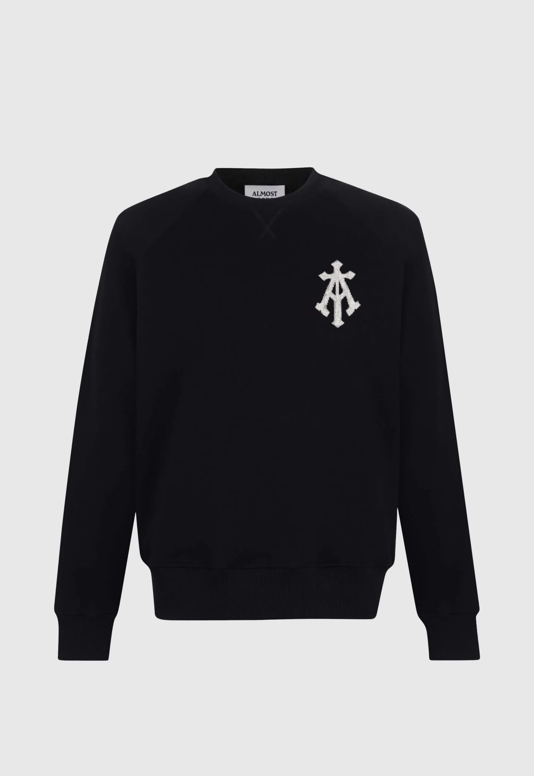 Alpha Cross Hand Embroidered Aari Sweatshirt In Black