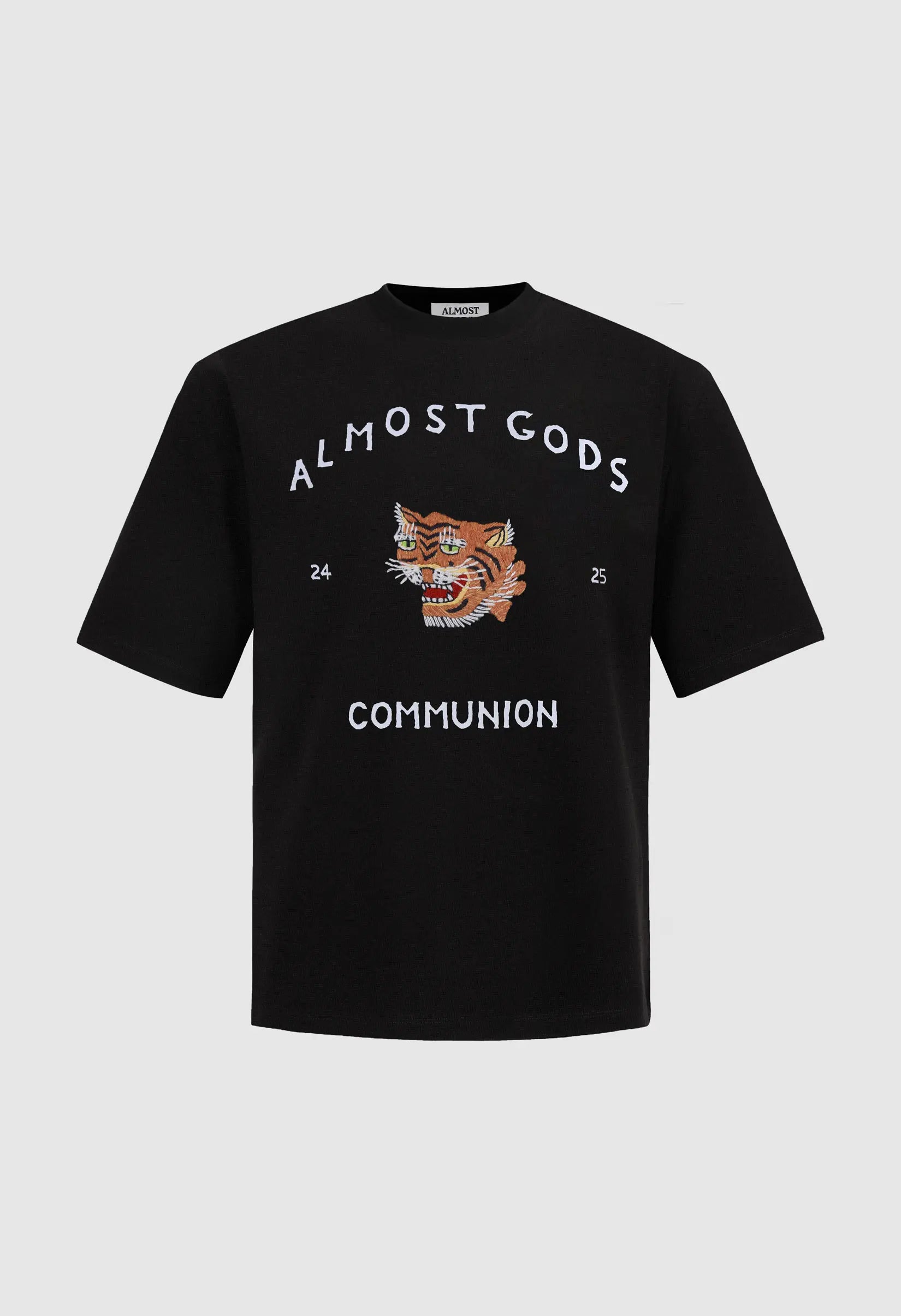 Saigon Hand Embroidered Relaxed Tee In Black