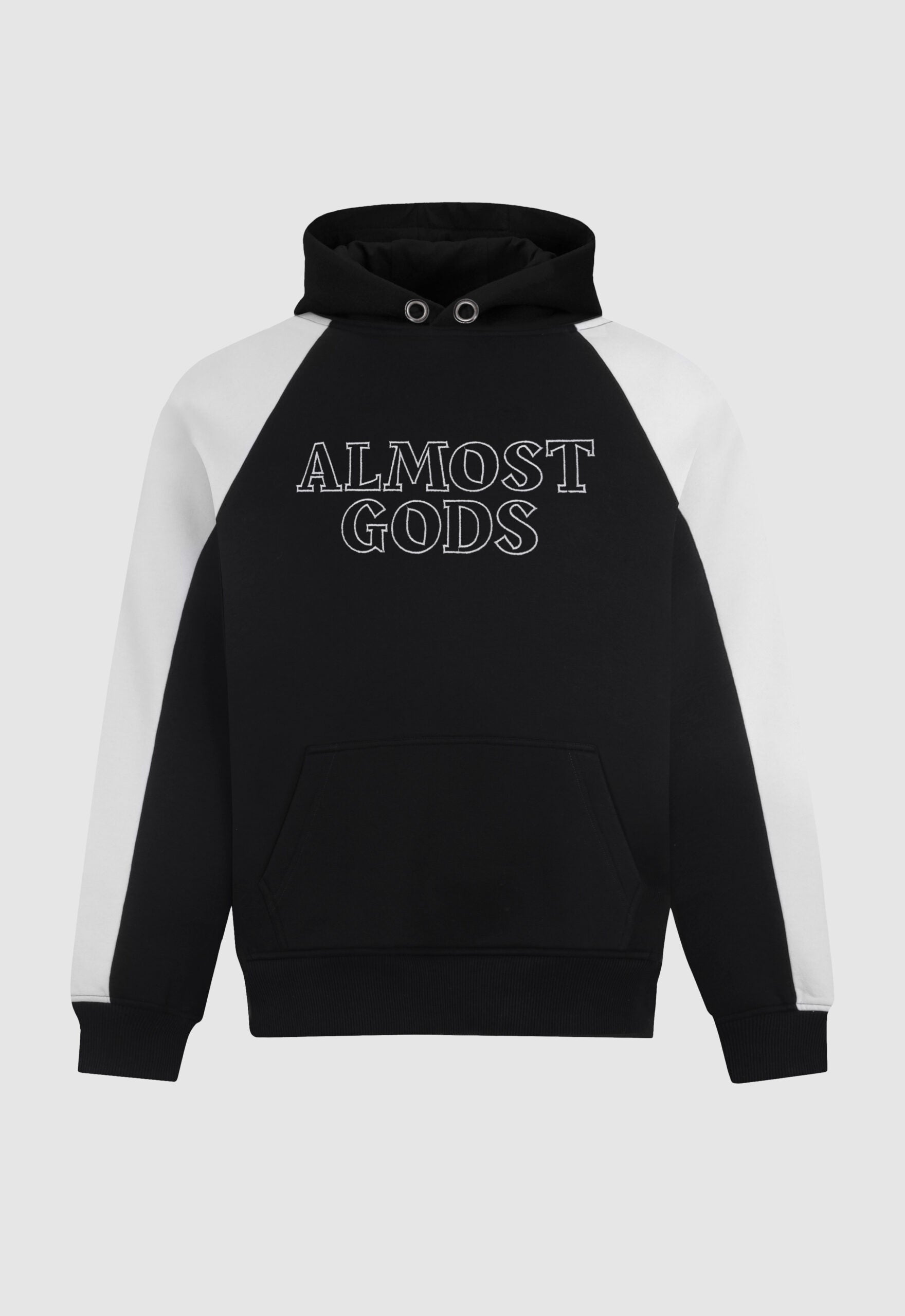 Logo Panel Hoodie In Black And White