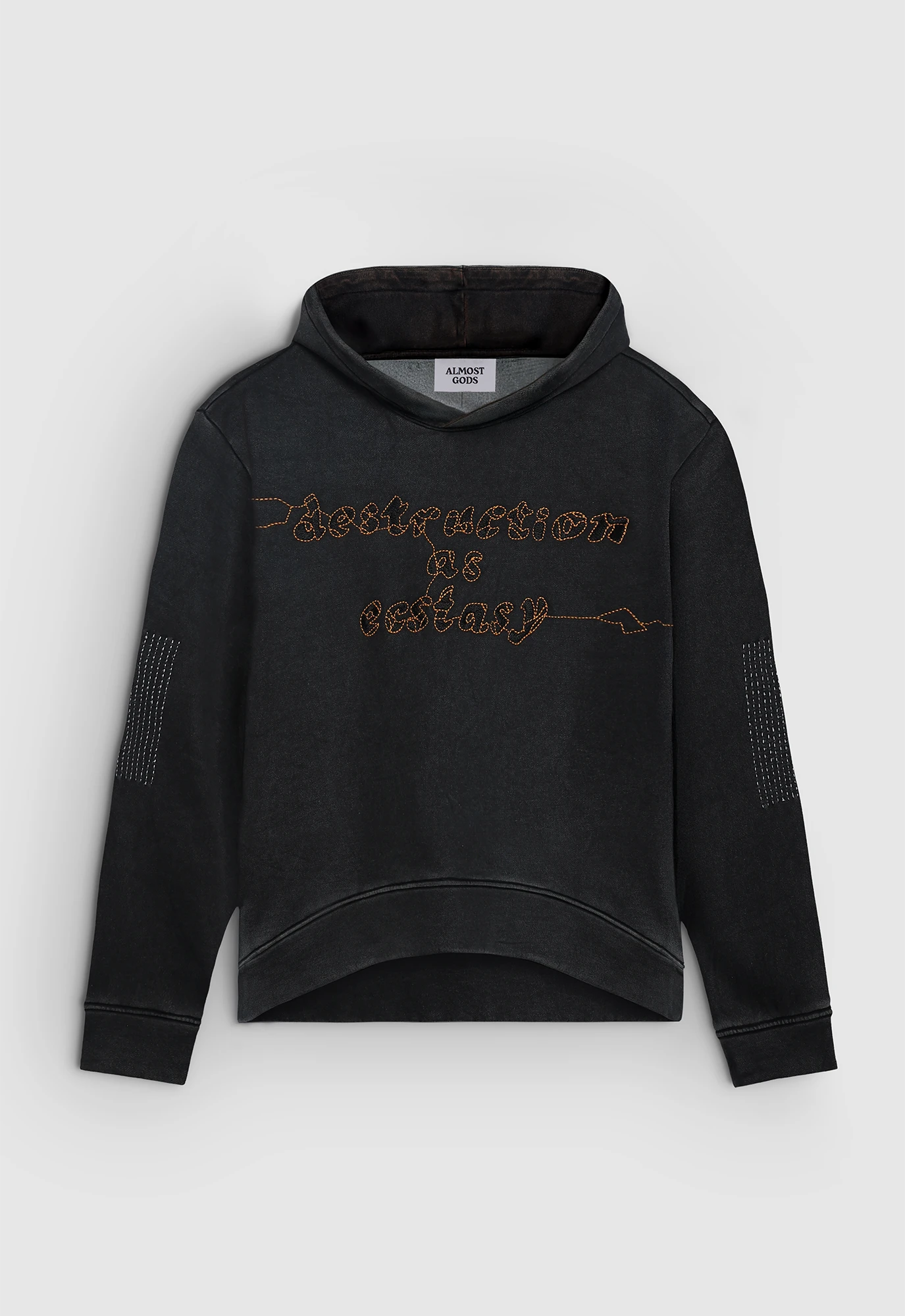Destruction as Ecstasy Embroidered Cropped Hoodie