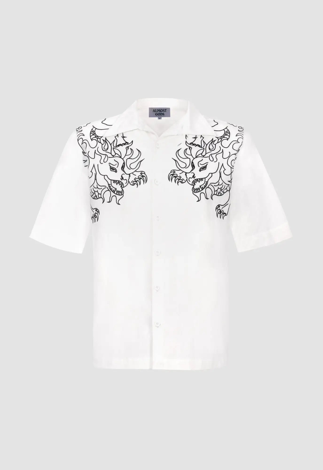 Leviathan Embroidered Shirt In White