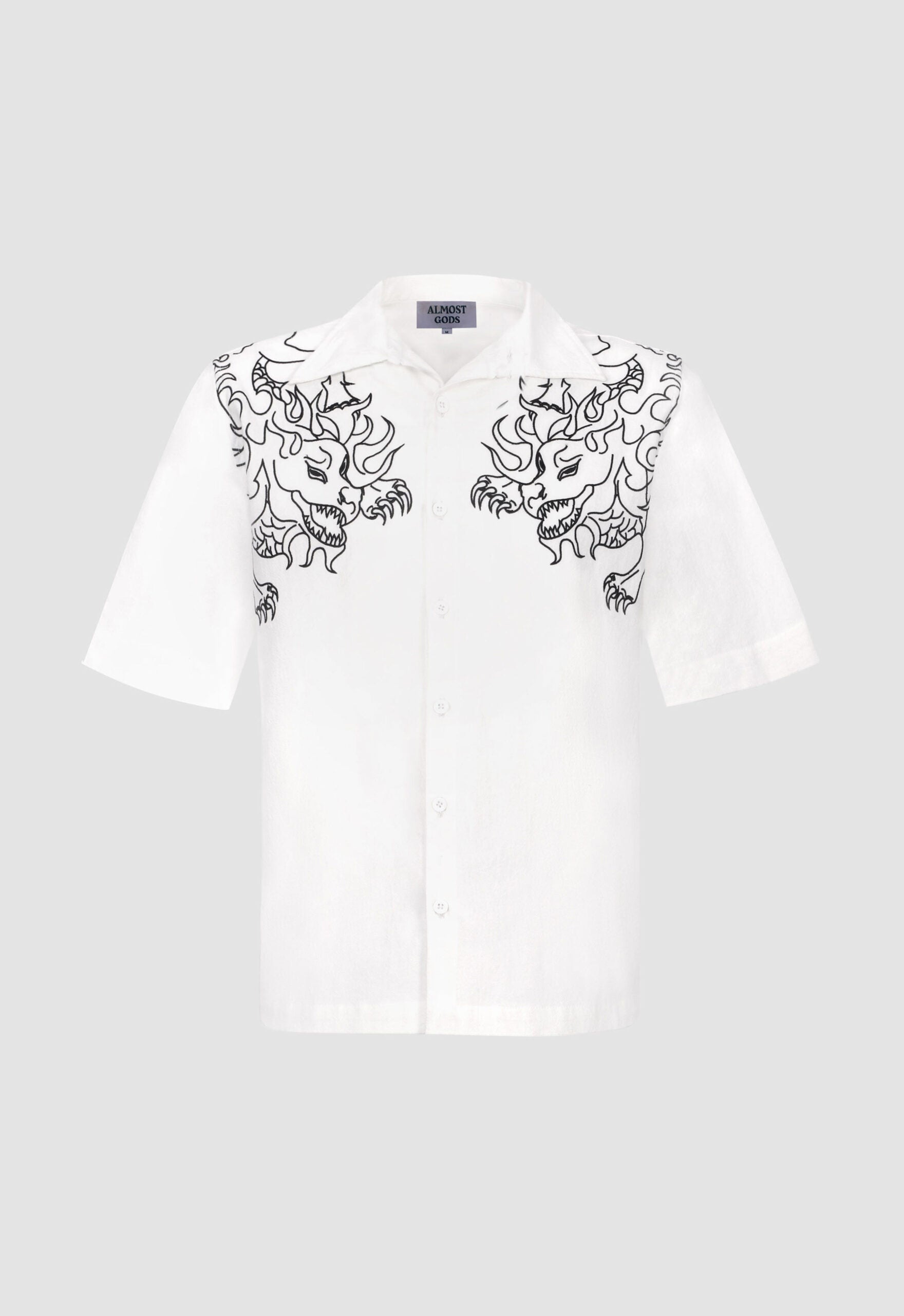 Leviathan Embroidered Shirt In White