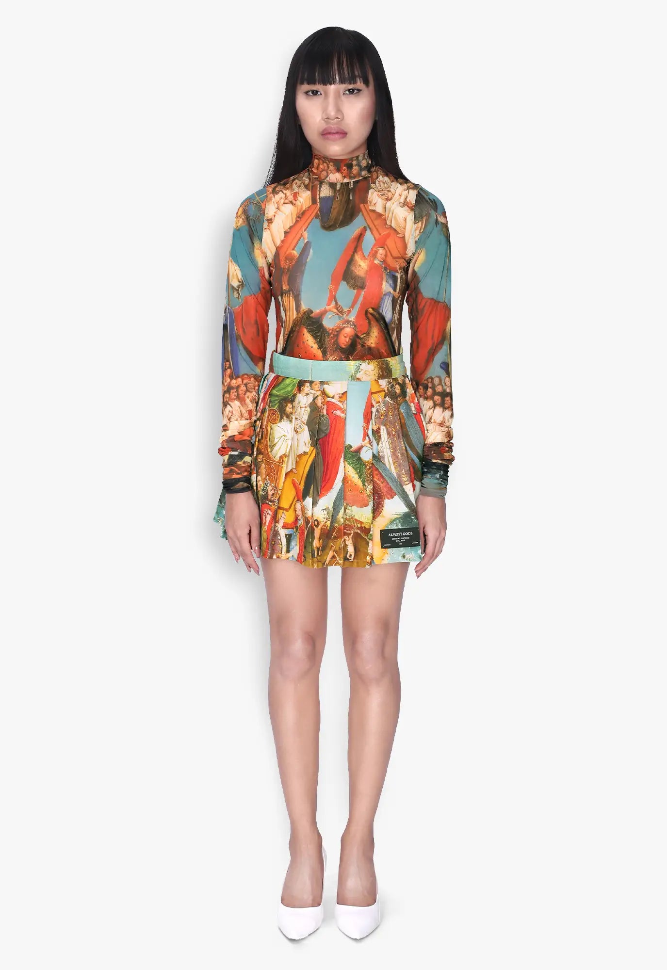 Last Judgement Pleated Skirt