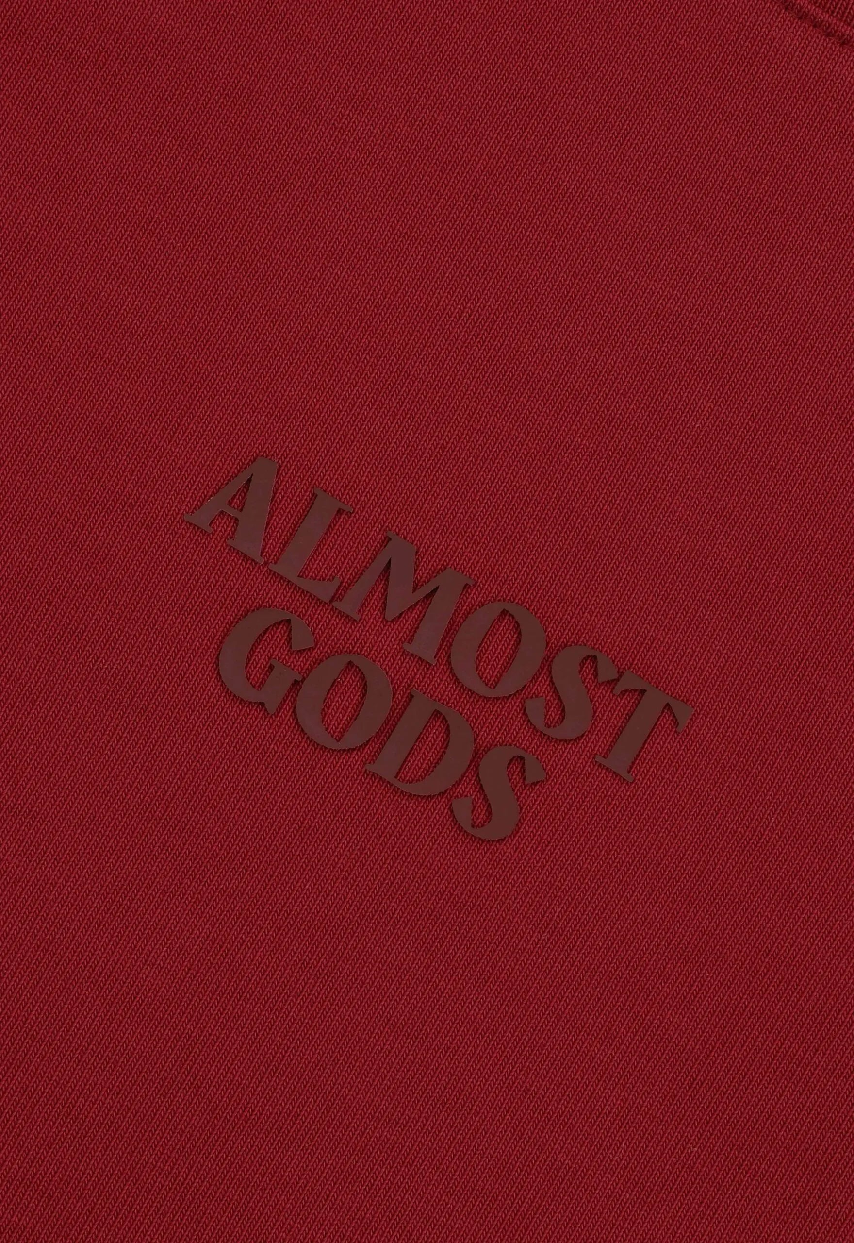 Logo Drop Shoulder Tee in Red