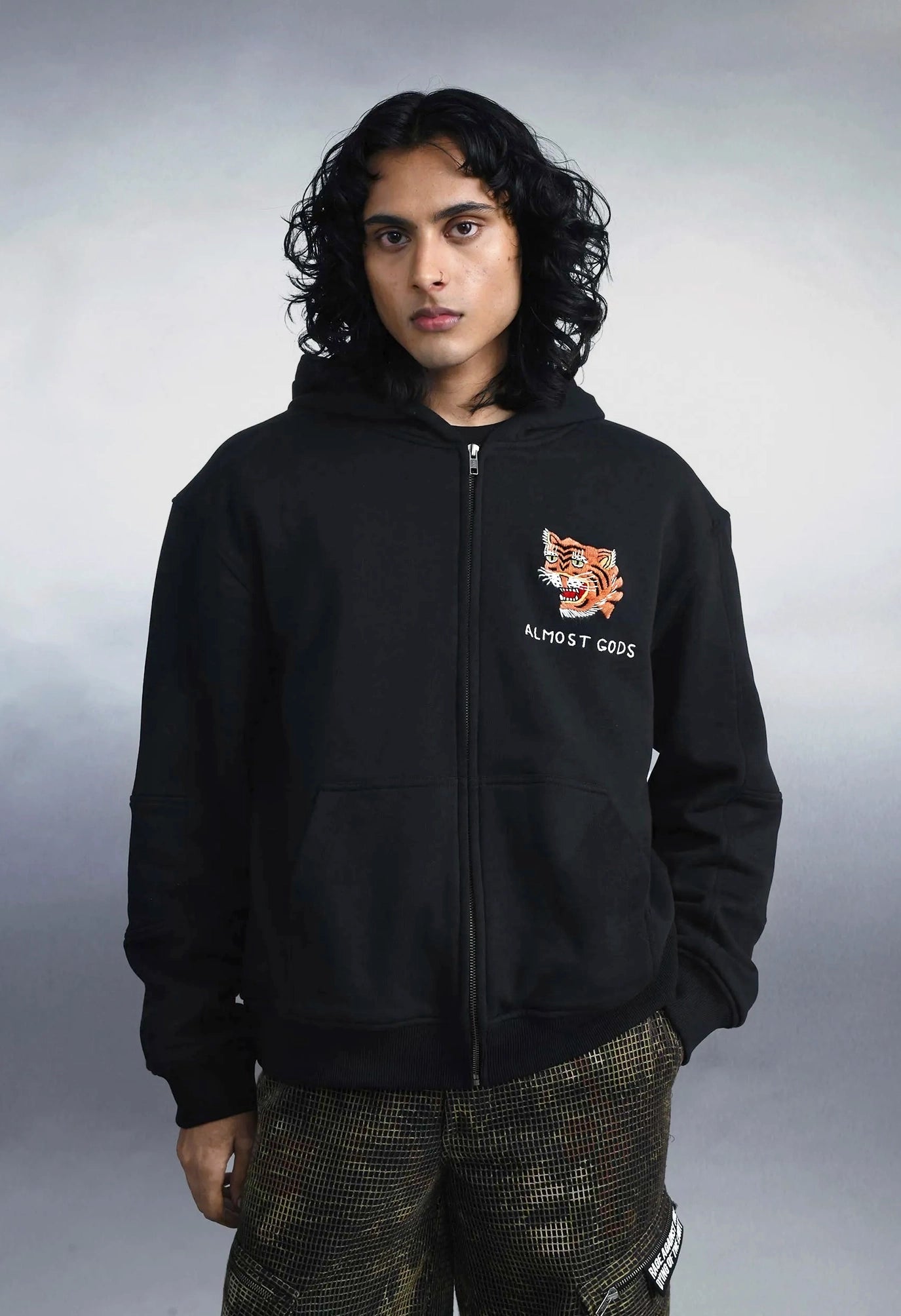 Hand Embroidered Saigon Zip Hoodie