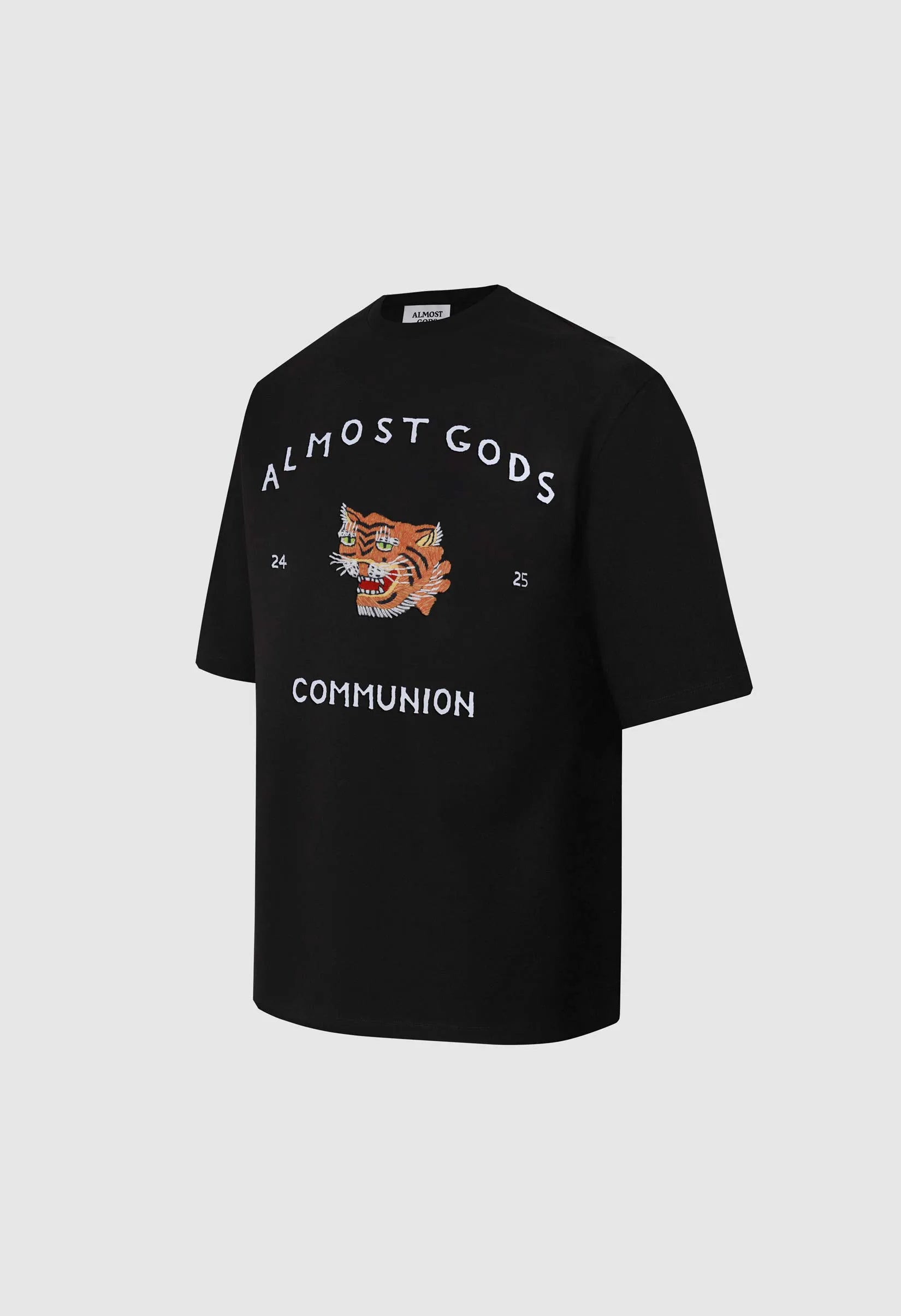 Saigon Hand Embroidered Relaxed Tee In Black