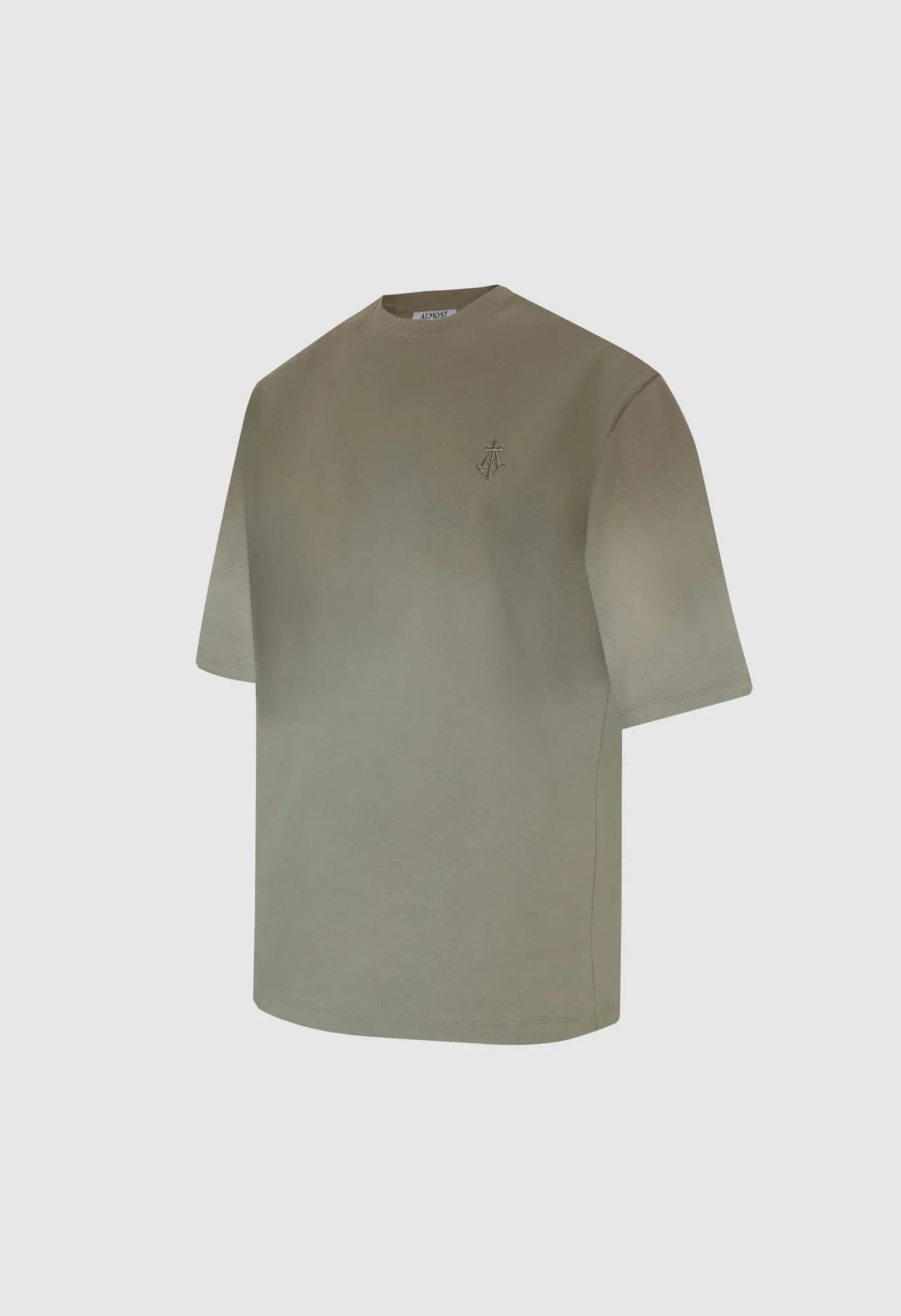 Alpha Cross Dip-Dye Relaxed Tee in Green