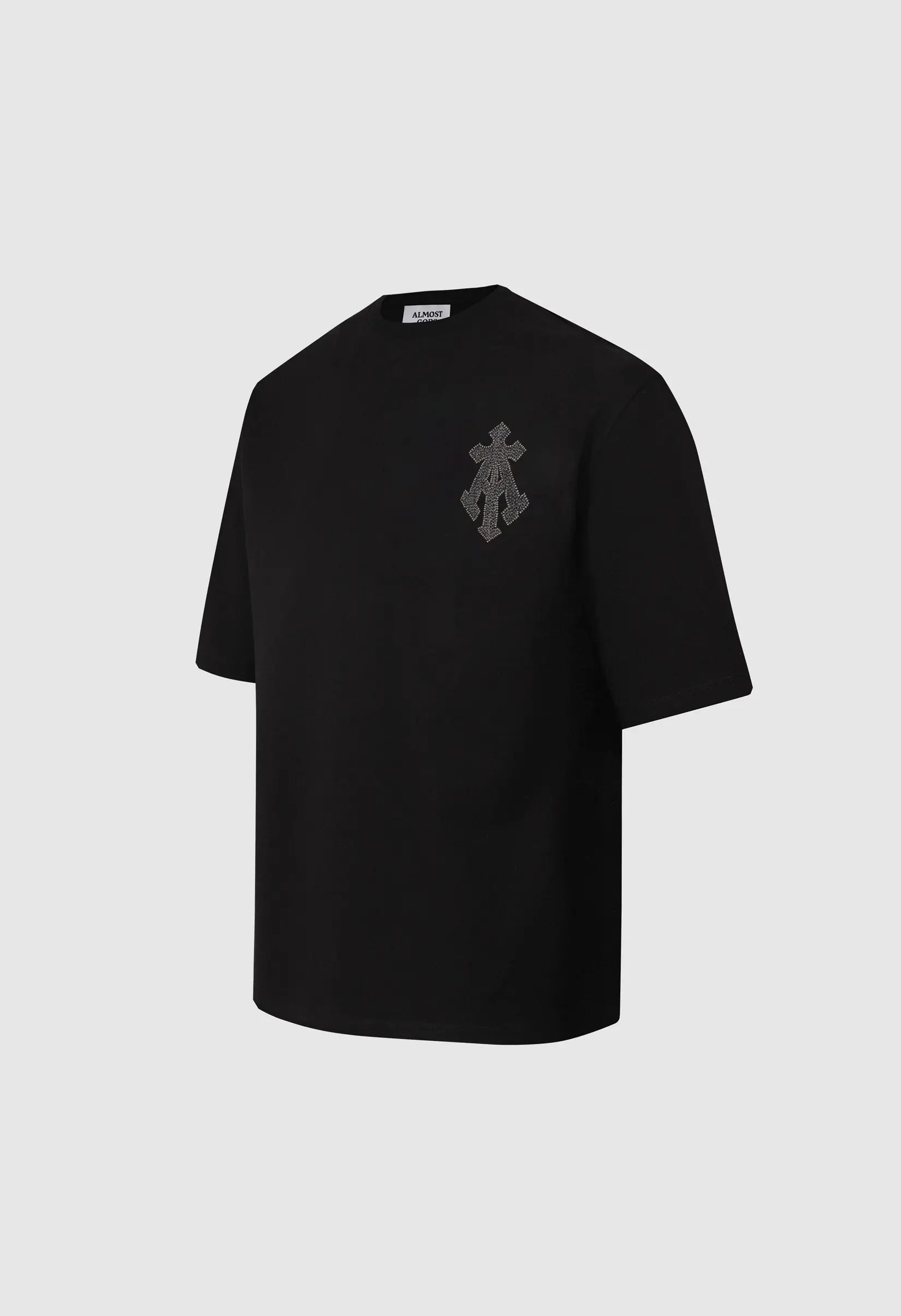 Alpha Cross Zari Embroidered Relaxed Tee