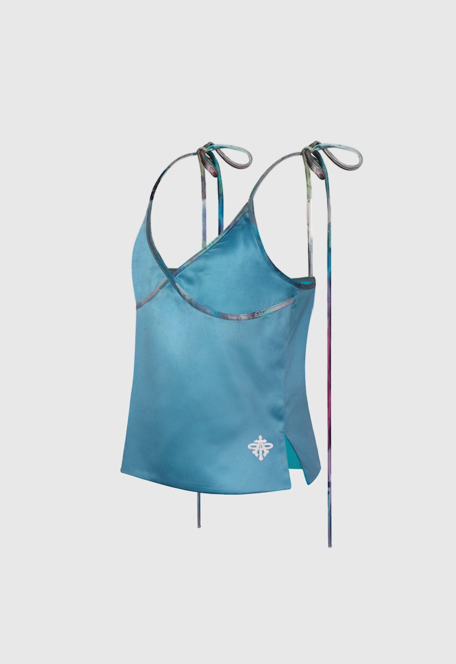 Cami Top In Marine With Noodle Straps