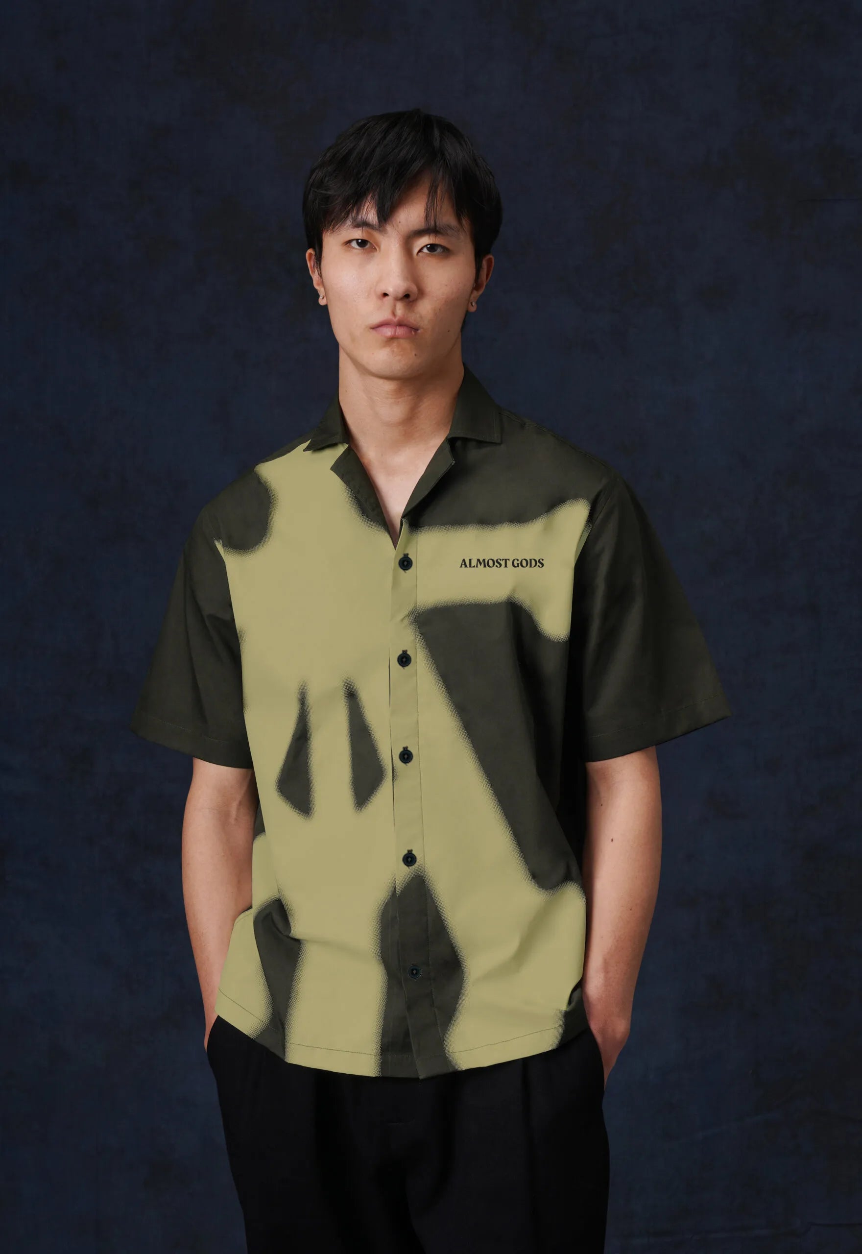 Alpha Cross Spray Paint Relaxed Shirt In Green