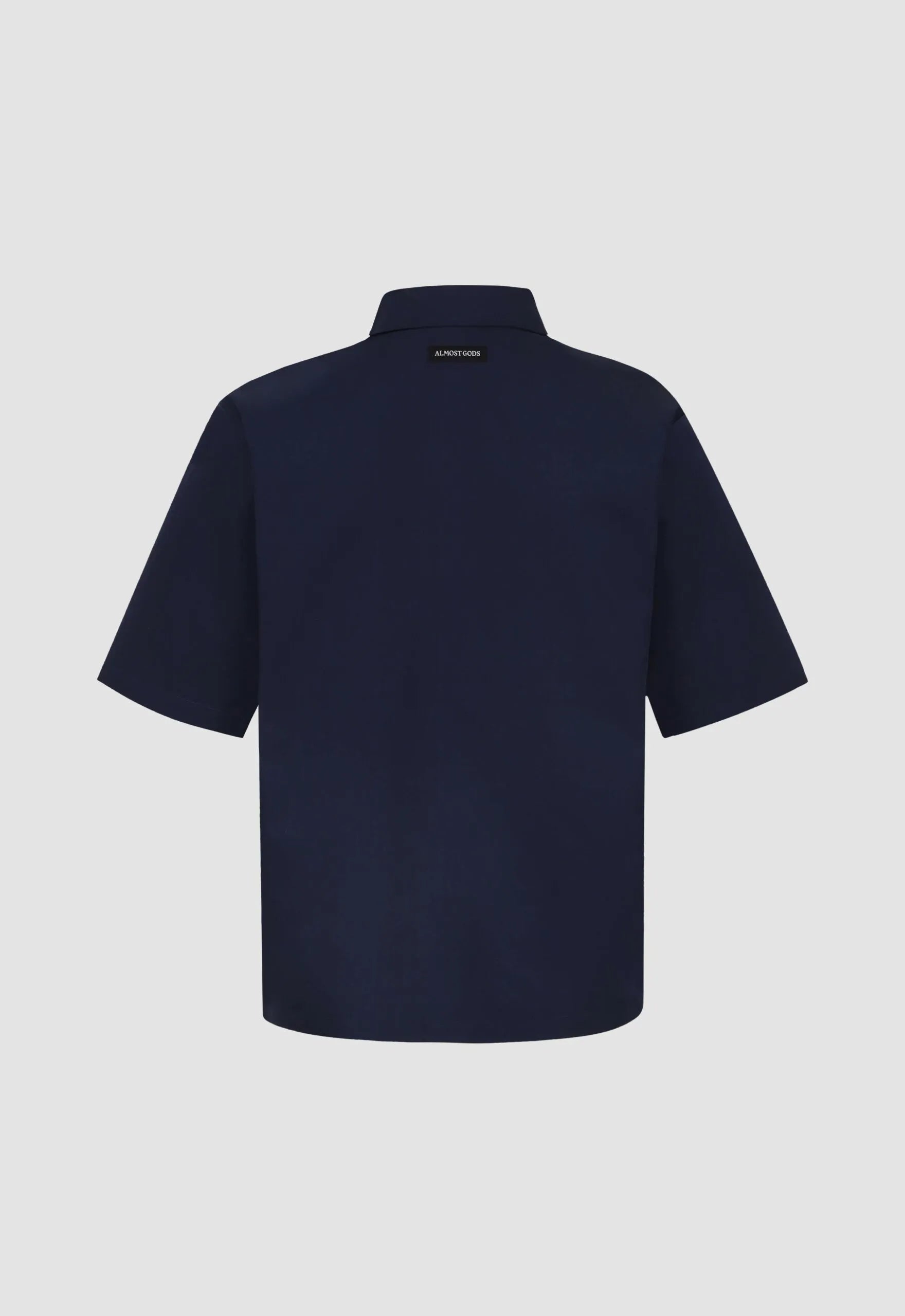 Alpha Cross Spray Paint Relaxed Shirt In Navy