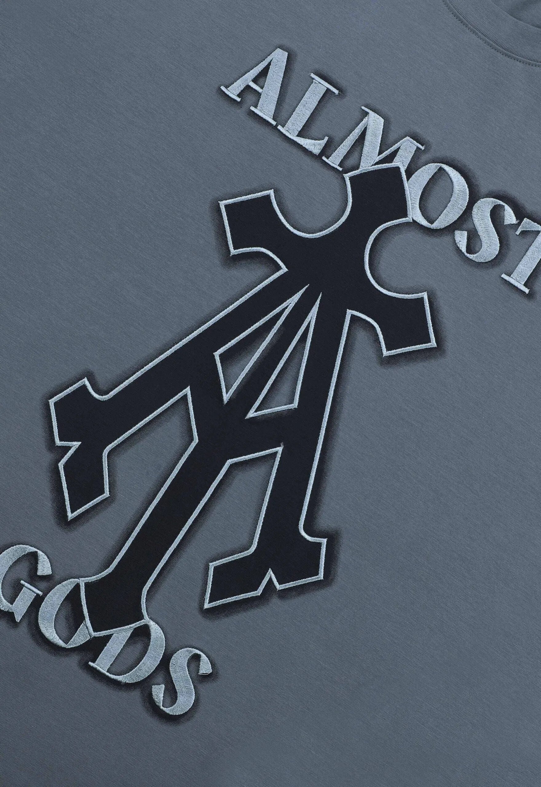 Alpha Cross Spray Paint Relaxed Tee In Grey