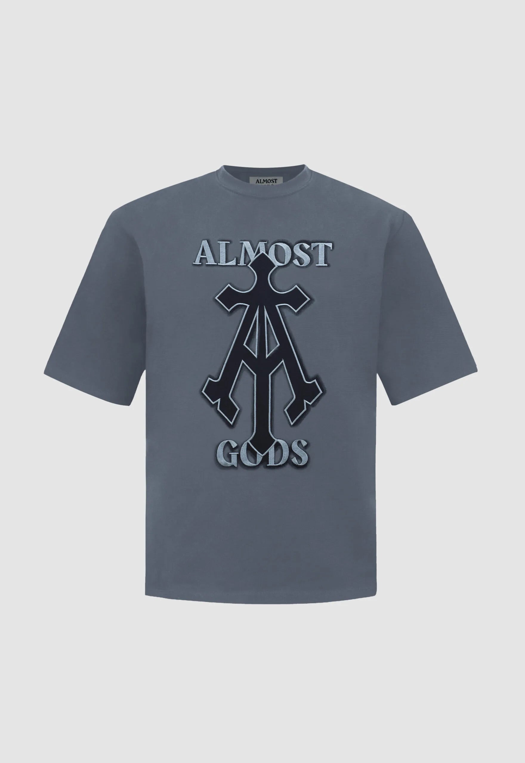 Alpha Cross Spray Paint Relaxed Tee In Grey