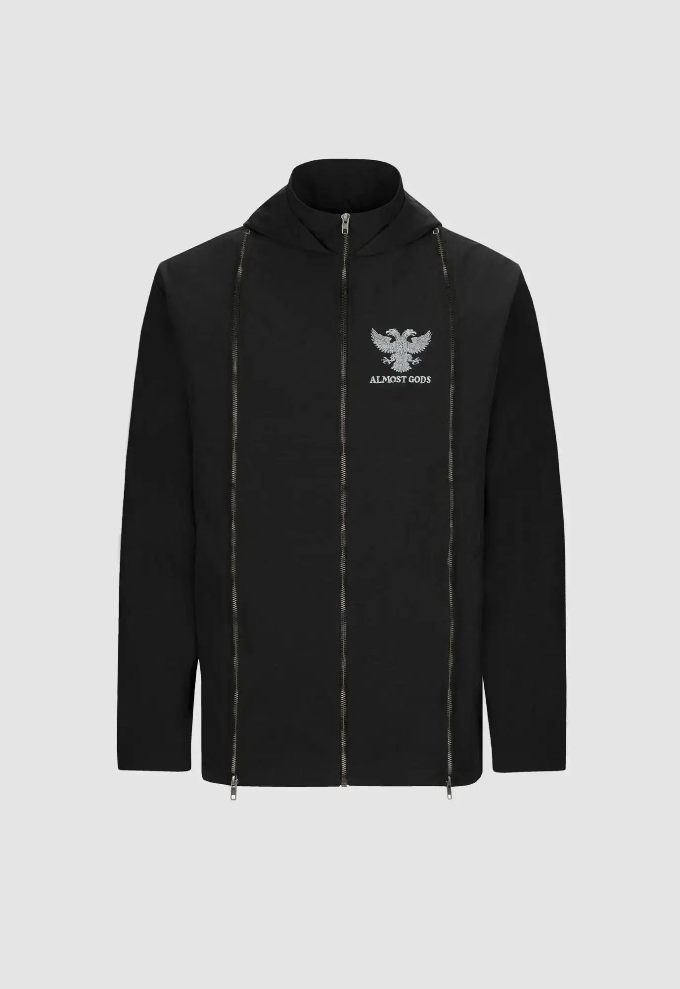 Three Zip-Crushed Nylon Jacket